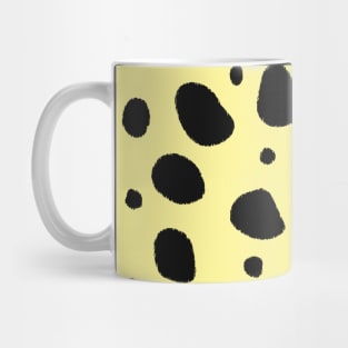 Light Yellow and Black Cheetah Print Animal Print Mug